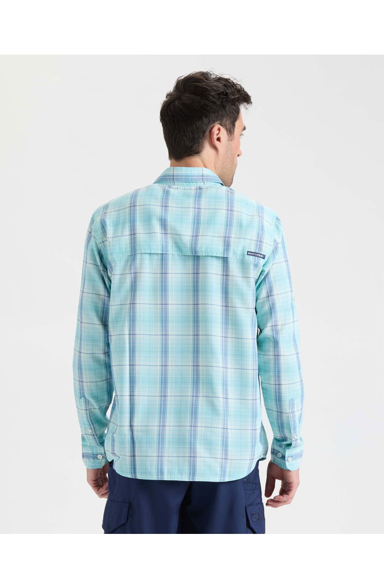 Salt Life Baitcaster SLX Performance Long Sleeve Shirt, Alternate, color, Sea Glass