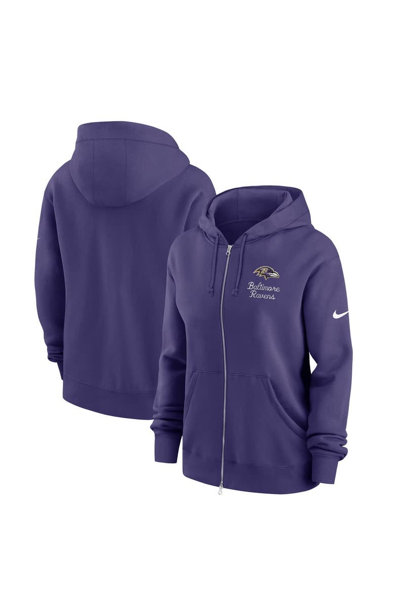 Nike Women's Nike Purple Baltimore Ravens Phoenix Rewind Full-Zip Hoodie, Main, color, Purple