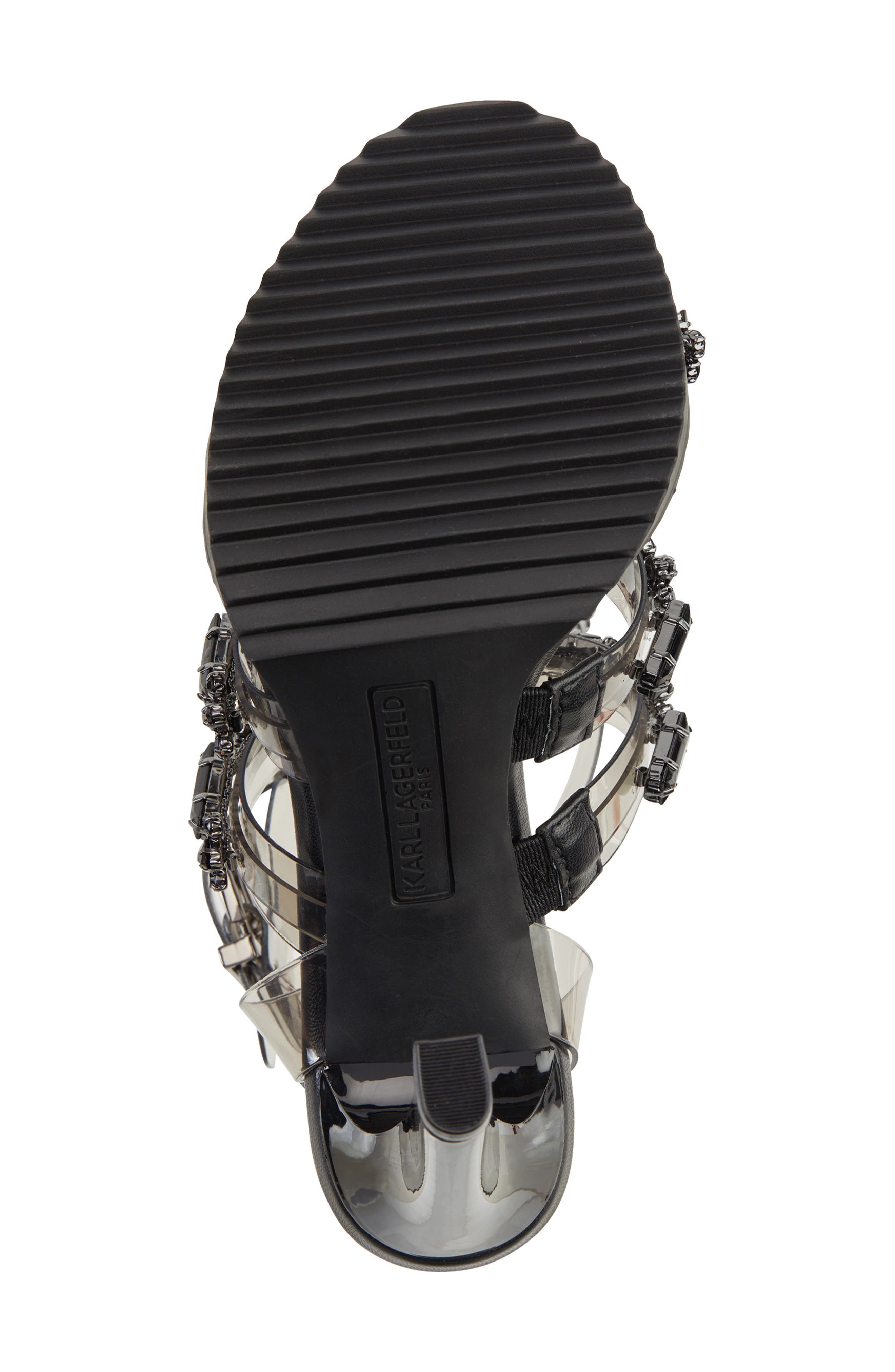 KARL LAGERFELD PARIS Bristol Embellished Sandal, Alternate, color, 