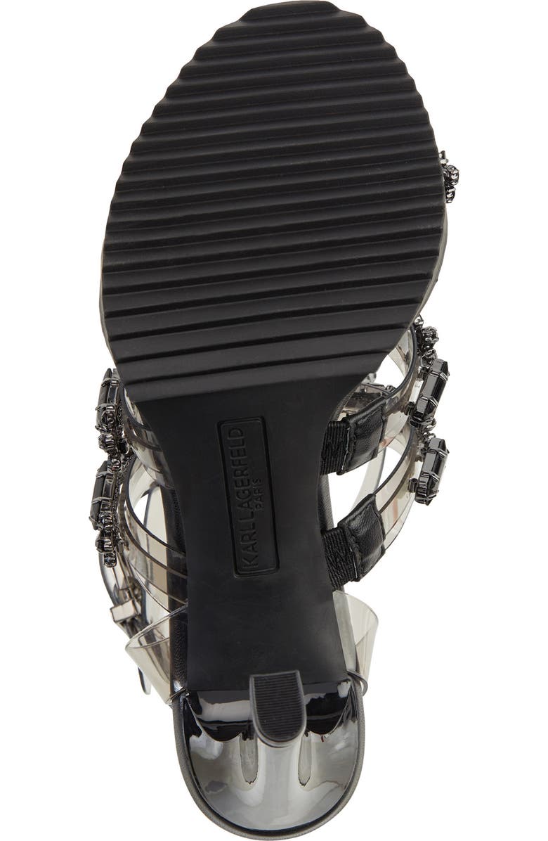 KARL LAGERFELD PARIS Bristol Embellished Sandal, Alternate, color,