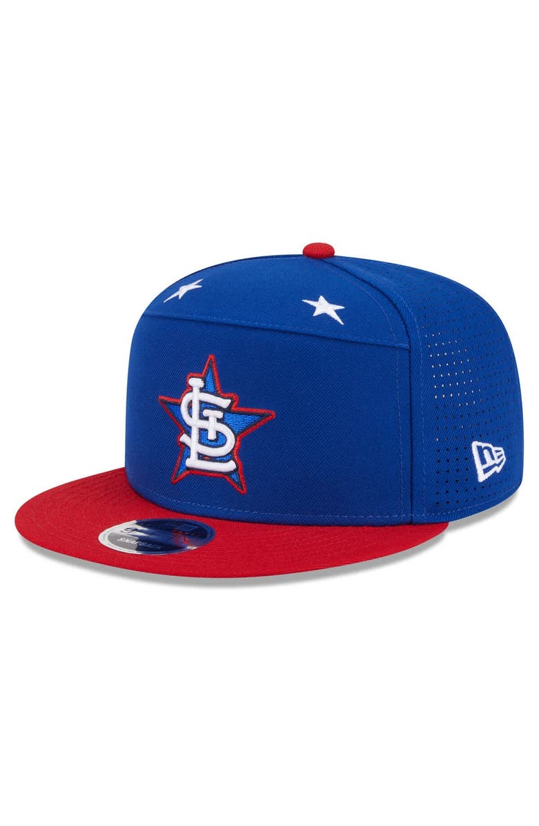 New Era Men's New Era Blue/Red St. Louis Cardinals 2025 MLB All-Star Game Workout Side Patch 9FIFTY Snapback Hat, Alternate, color, Blue