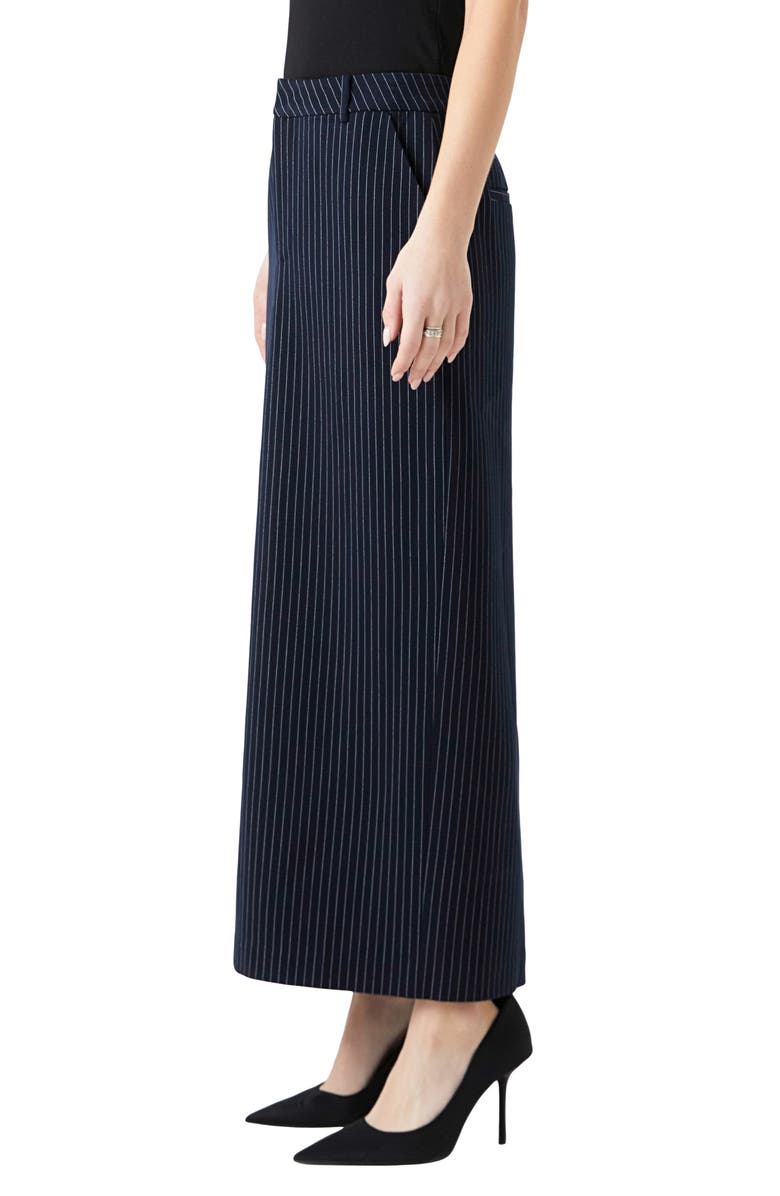 Grey Lab Pinstripe Maxi Skirt, Alternate, color,