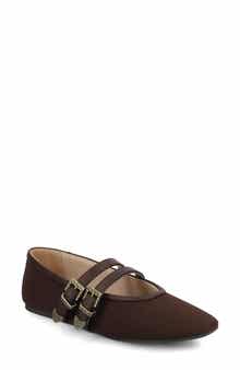 Florene Double Buckle Mary Jane Flat