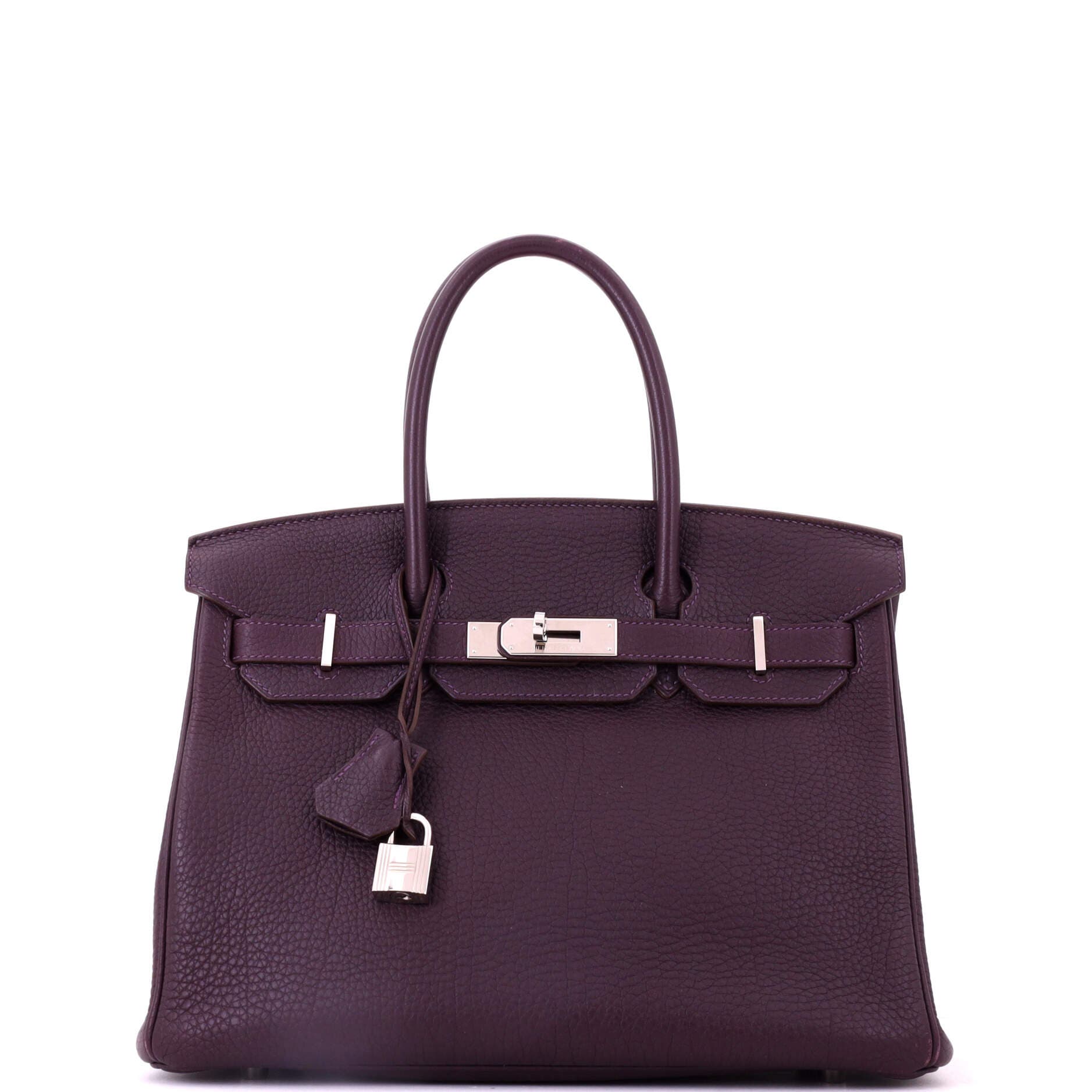 81034712 Birkin Handbag Purple Togo with Palladium Hardware 30, Main, color, 