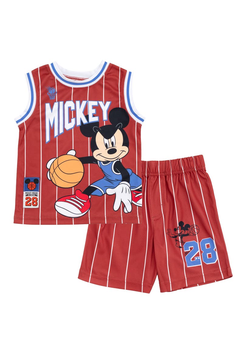 Mickey Mouse Athletic 2-Piece Tank Top and Shorts Set, Main, color, Mickey Mouse Red