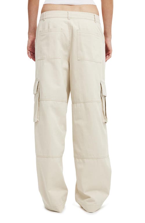 Cotton On Benny Cargo Pant In Washed Ecru