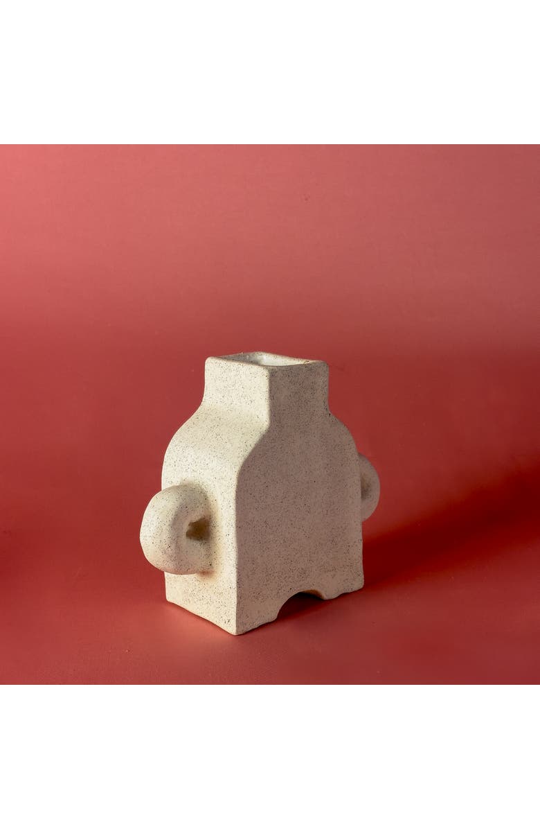 Alma Teo Vase, Alternate, color, White