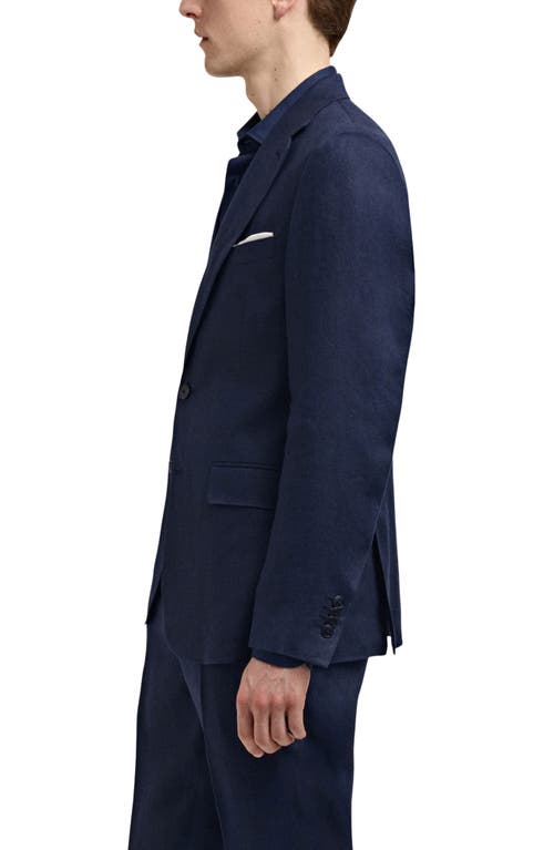 Mango Slim Fit Linen Sport Coat In Dark Navy