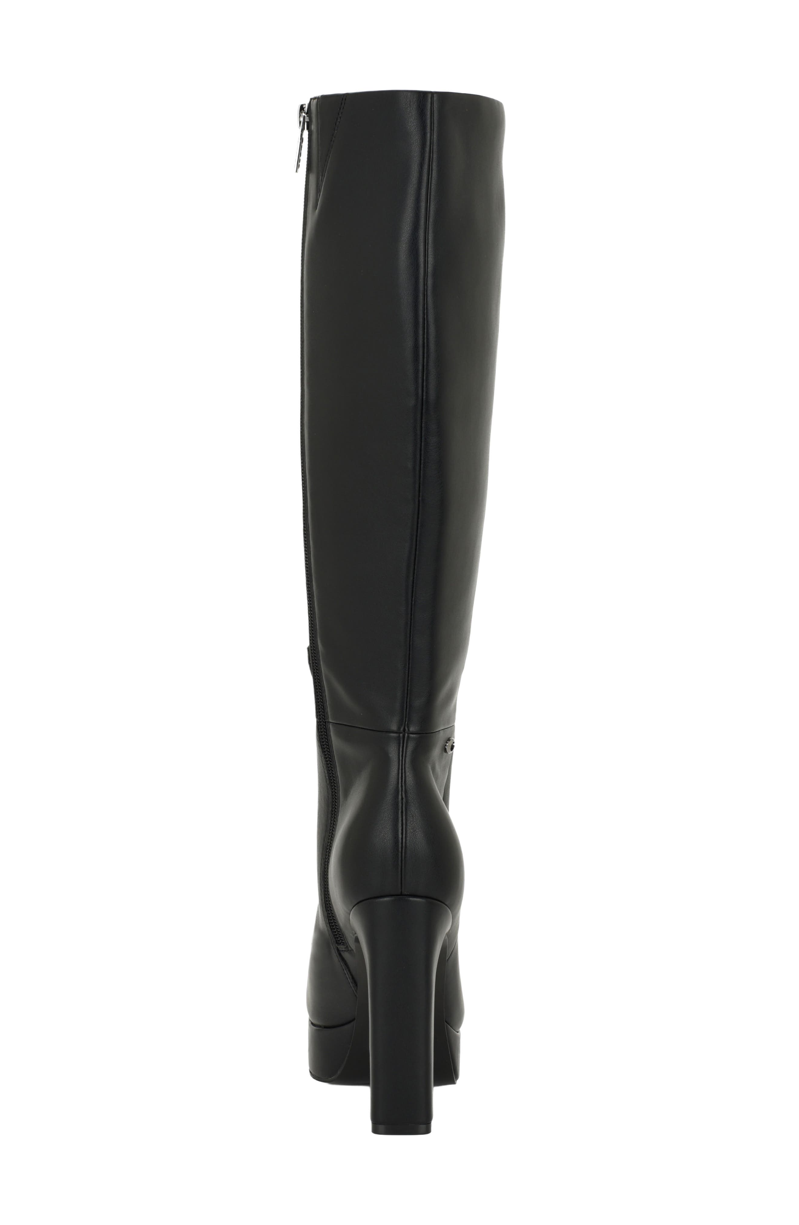 Daska Faux Leather Over the Knee Boot, Alternate, color, BLACK 001