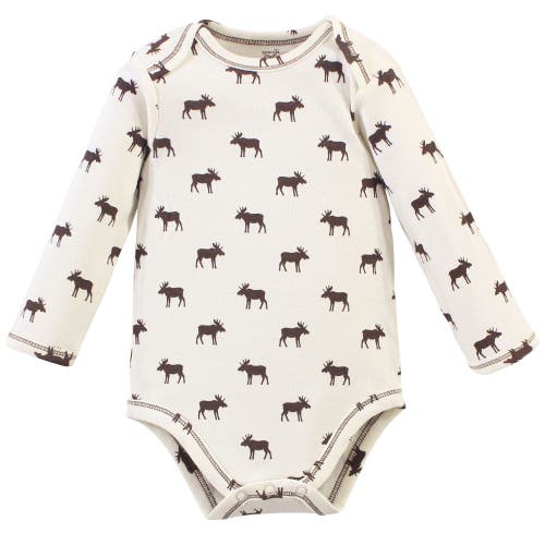 Touched By Nature 5pk Long Sleeve Organic Bodysuits In Multi