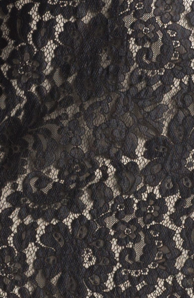 Calvin Klein Belted Lace Sheath Dress, Alternate, color, 