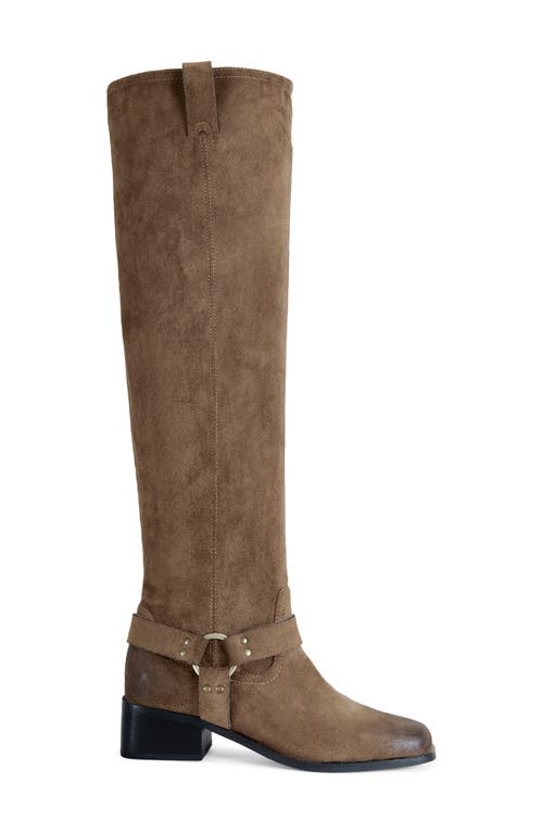 Azalea Wang Eathelin Over The Knee Boot In Animal Print