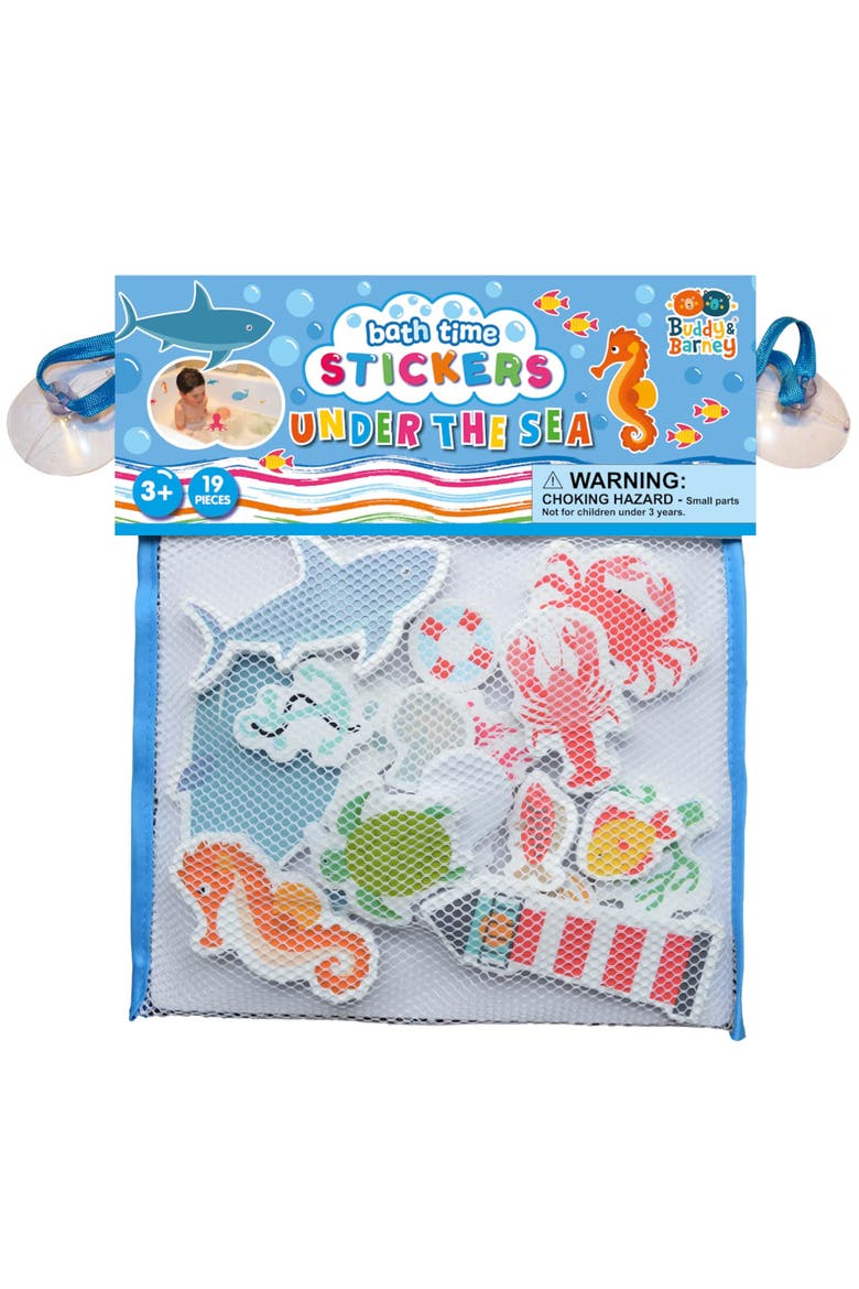 Bath Time Stickers, Under the Sea, 18 Pieces, Kid 3+, Main, color, Multicolored