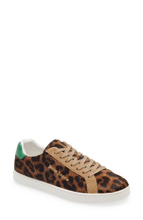 Leopard Print Genuine Calf Hair Sneaker
