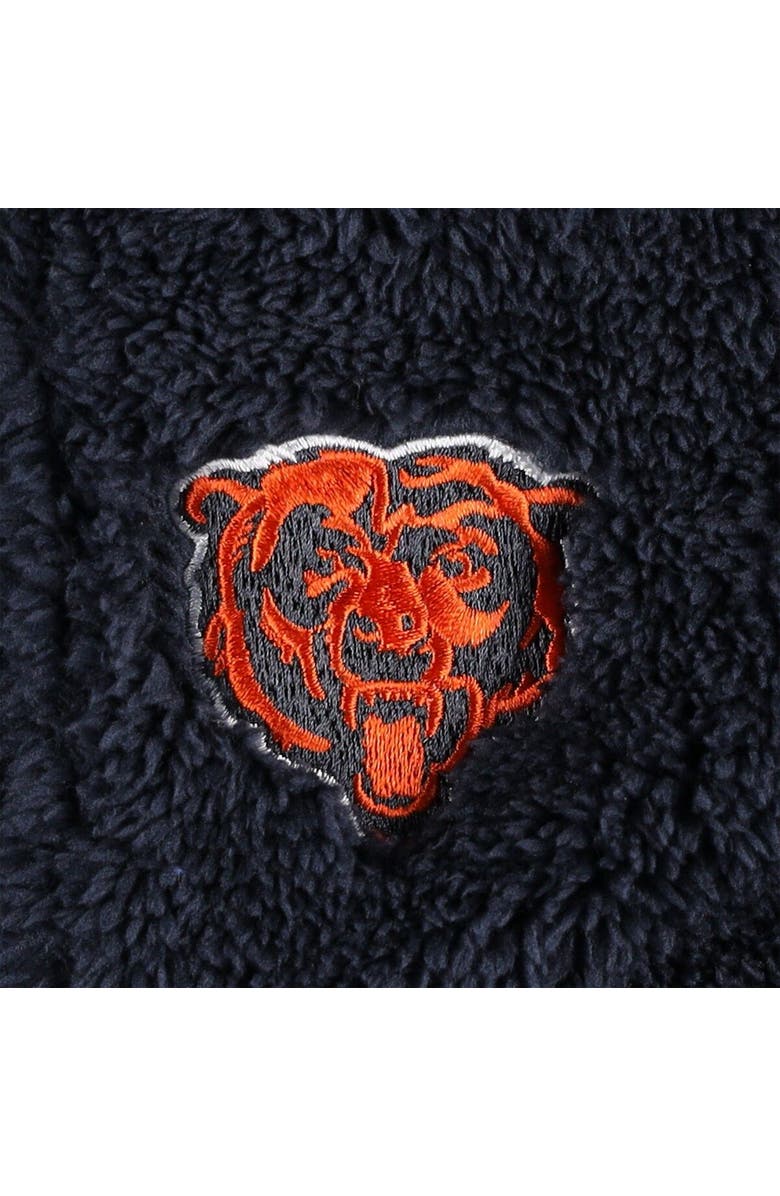 Outerstuff Newborn & Infant Navy/Gray Chicago Bears Game Nap Teddy Fleece Bunting Full-Zip Sleeper, Alternate, color, 