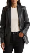 Lauren Ralph Lauren Lambskin Leather Blazer