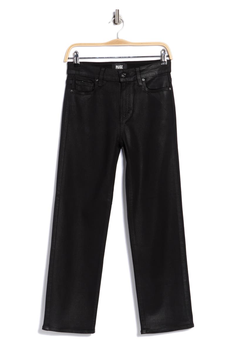 Mason Ankle Coated Straight Leg Jeans, Main, color, BLACK FOG LUXE COATING