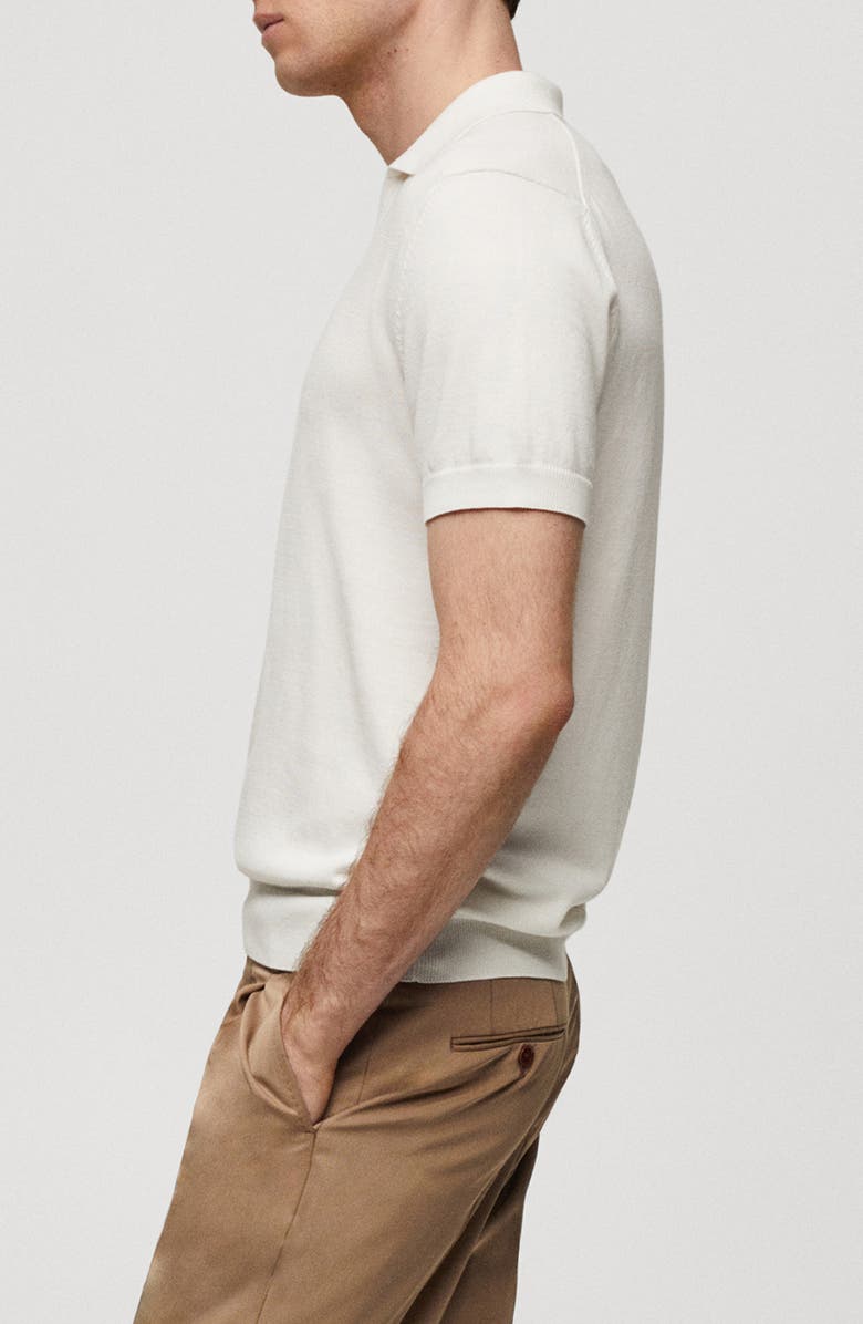 MANGO Johnny Collar Cotton Polo Sweater, Alternate, color,