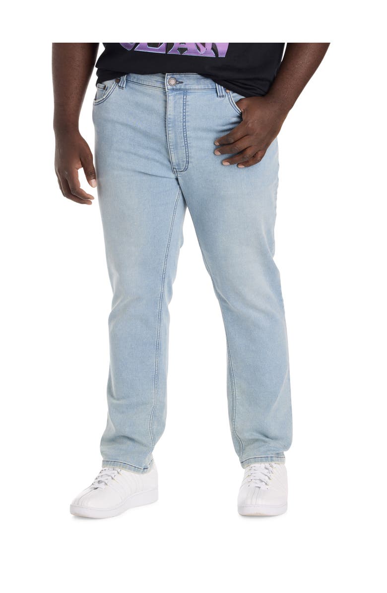 True Nation by DXL Big & Tall Comfort Knit Jeans, Main, color, Lighten Up