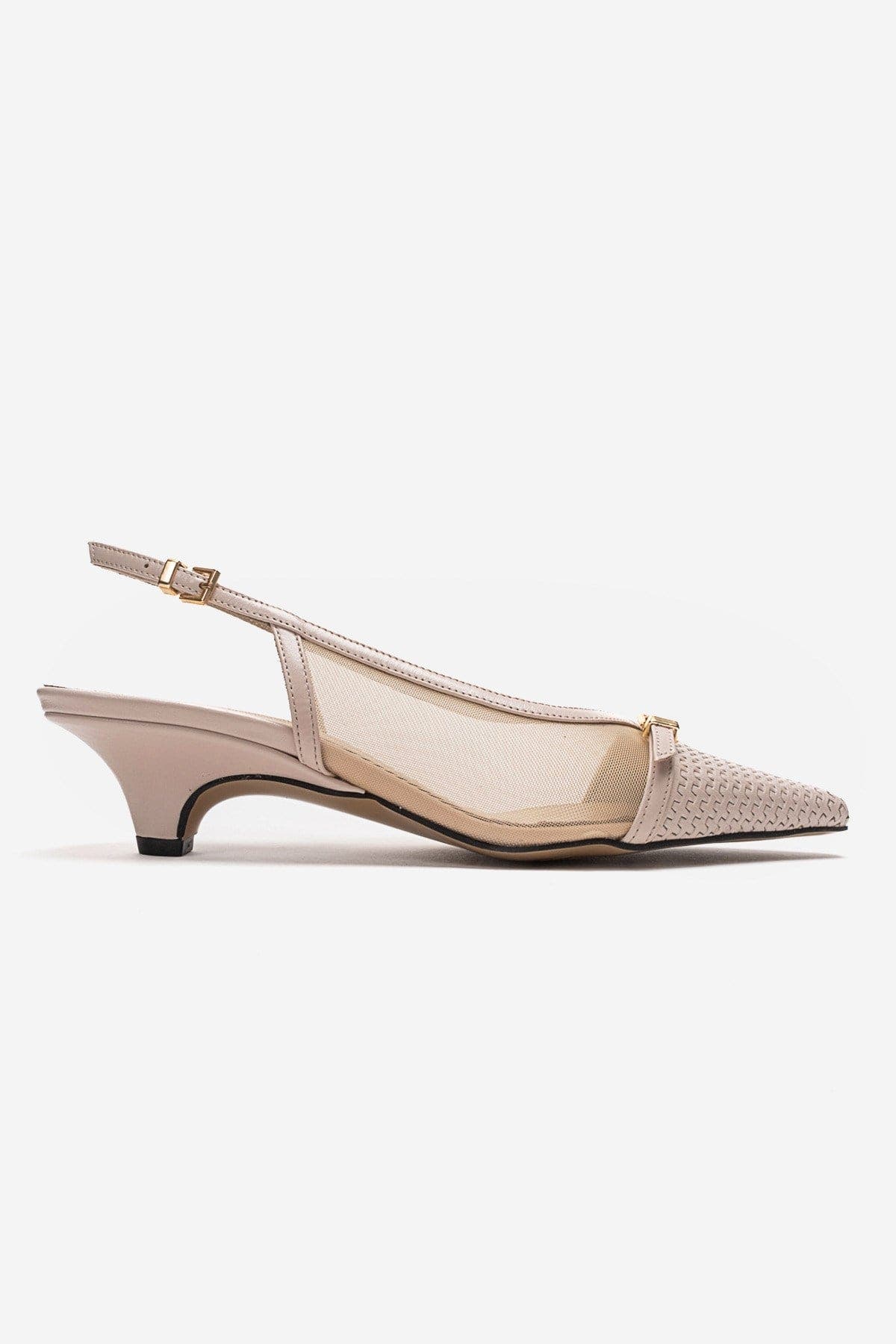 Laviera Mesh Slingback Pump, Alternate, color, Beige