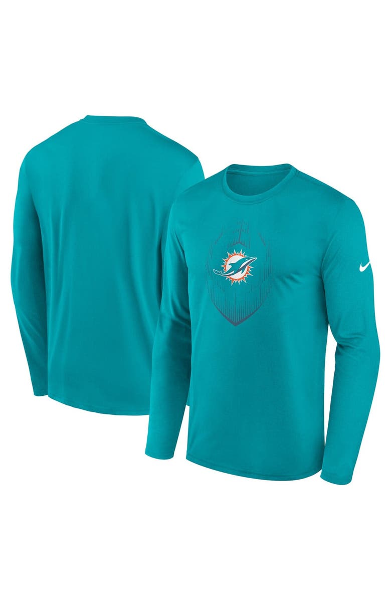 Nike Men's Nike Aqua Miami Dolphins Legend Icon Long Sleeve T-Shirt, Main, color, Aqua