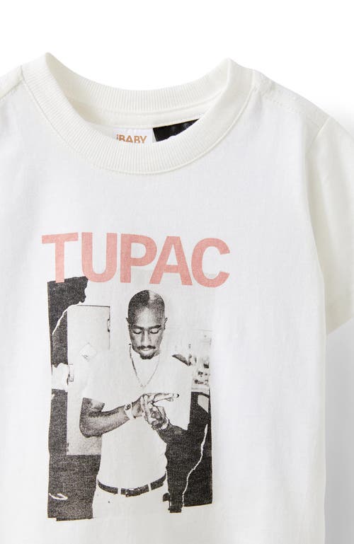 Cotton On Kids Jamie Short Sleeve Graphic Print Tee In Vanilla Tupac