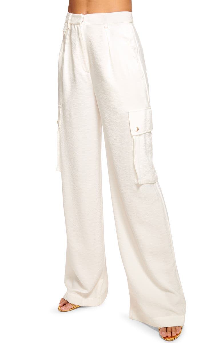 Ramy Brook Emil High Waist Wide Leg Pants, Main, color, Ivory