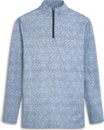 Bugatchi OoohCotton® Print Quarter Zip Pullover