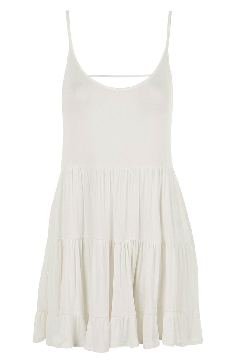Topshop Tiered Open Back Sundress, Alternate, color, 