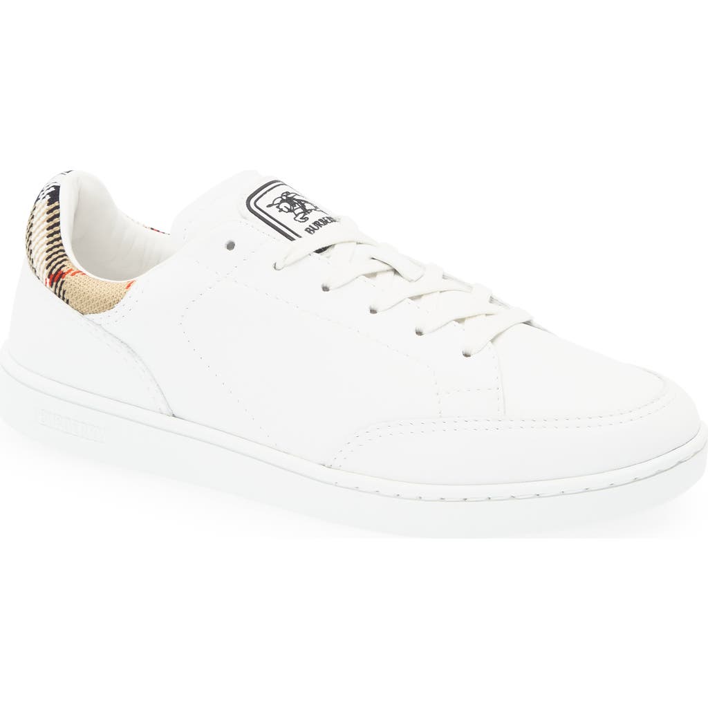 Burberry Set Check Low Top Sneaker In White