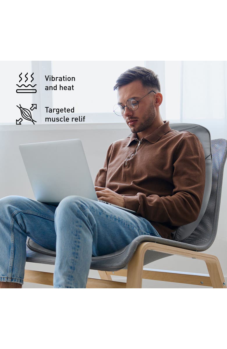 PURSONIC Shiatsu Chair Massager with Heat & Vibration + Cushion Mat Bundle - Deep Muscle Relief for Home, Office, or Car, Alternate, color, Black