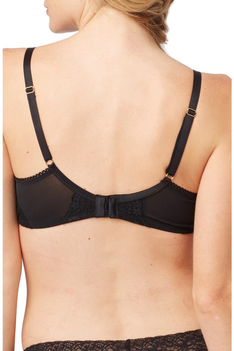 Unlined Wireless Lace Nursing Maternity Bra, Alternate, color, BLACK