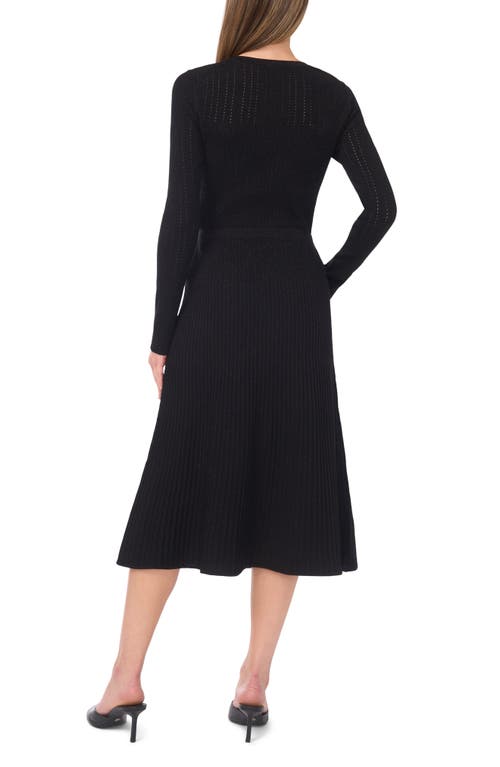 Ted Baker Rib Midi Skirt In Black