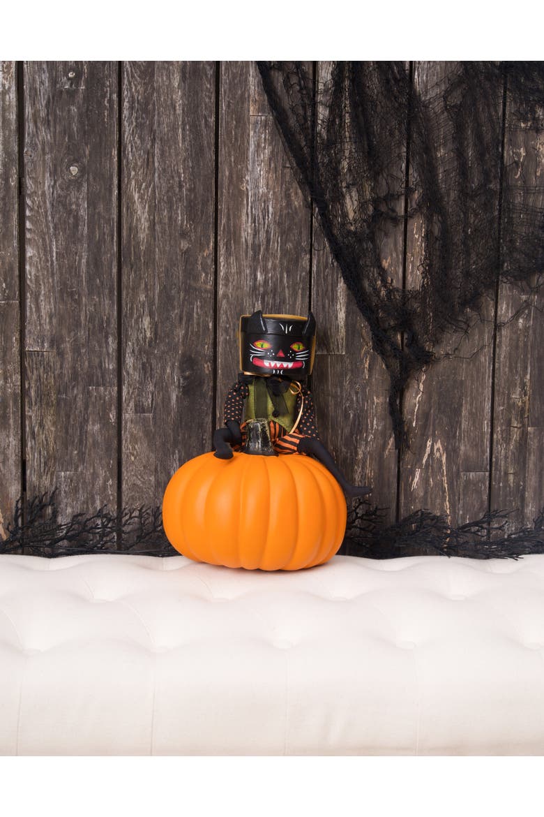 Genny Box Head Halloween Joe Spencer Gathered Traditions Figurine, Alternate, color, Black