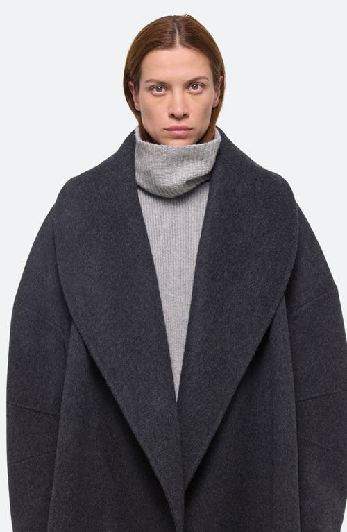 Helmut Lang Apex Oversize Recycled Wool Cocoon Coat In Gray