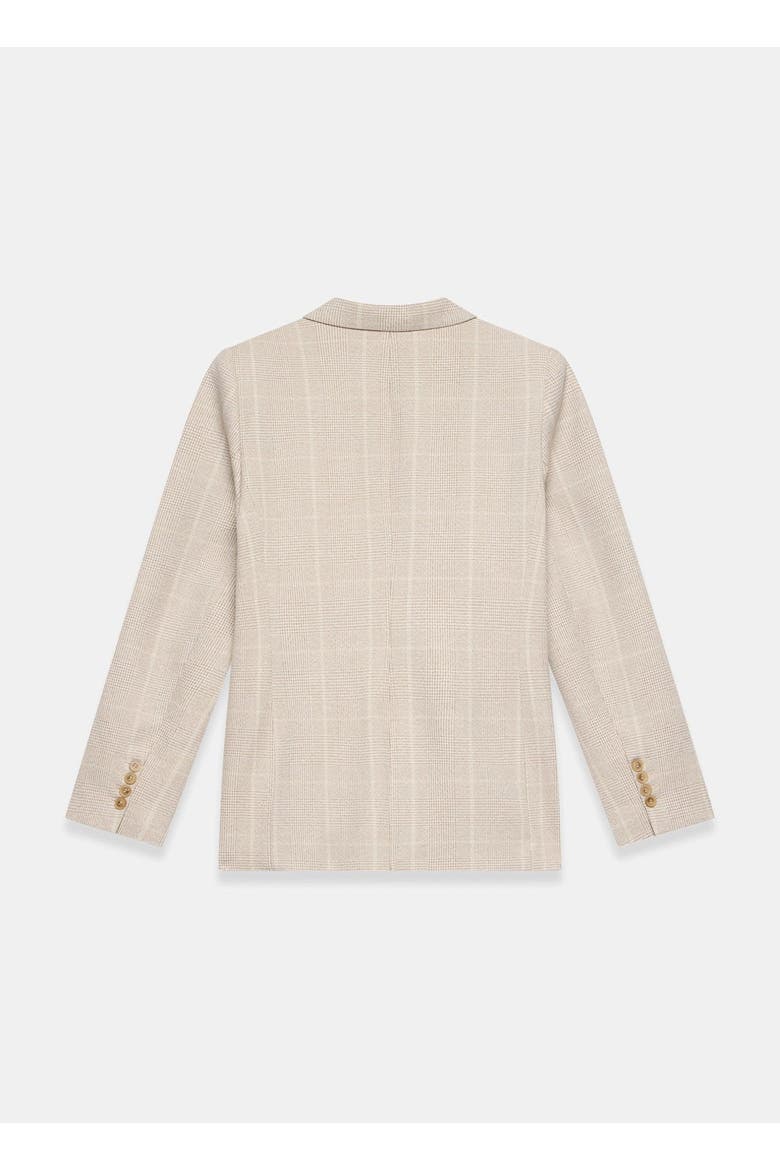 Checked Double Breasted Blazer, Alternate, color, Neutral