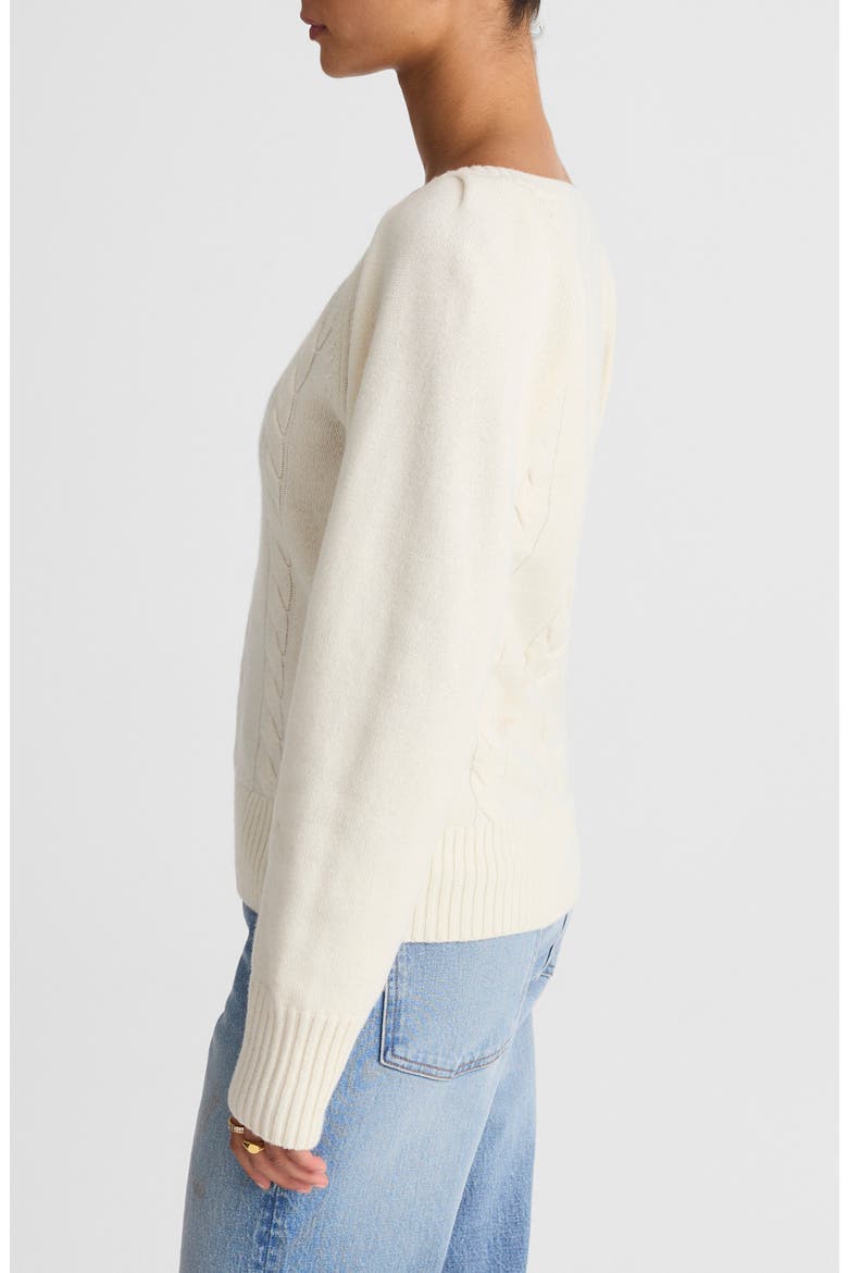V-Neck Merino Wool Sweater, Alternate, color, ARCTIC