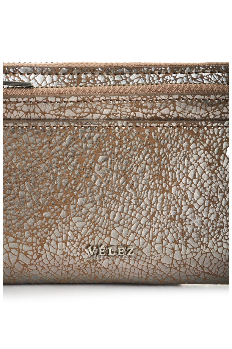 Folia Leather Checkbook Wallet, Alternate, color, Silver