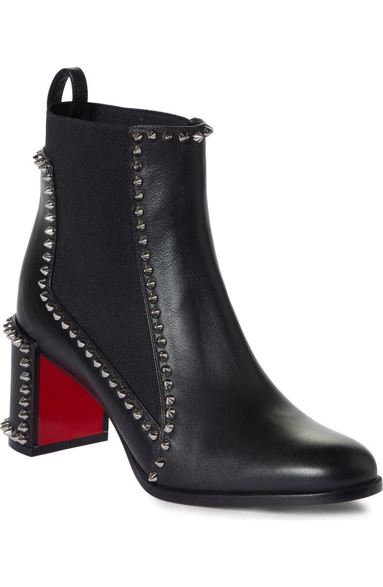 Christian Louboutin Spike Chelsea Bootie, Main, color,