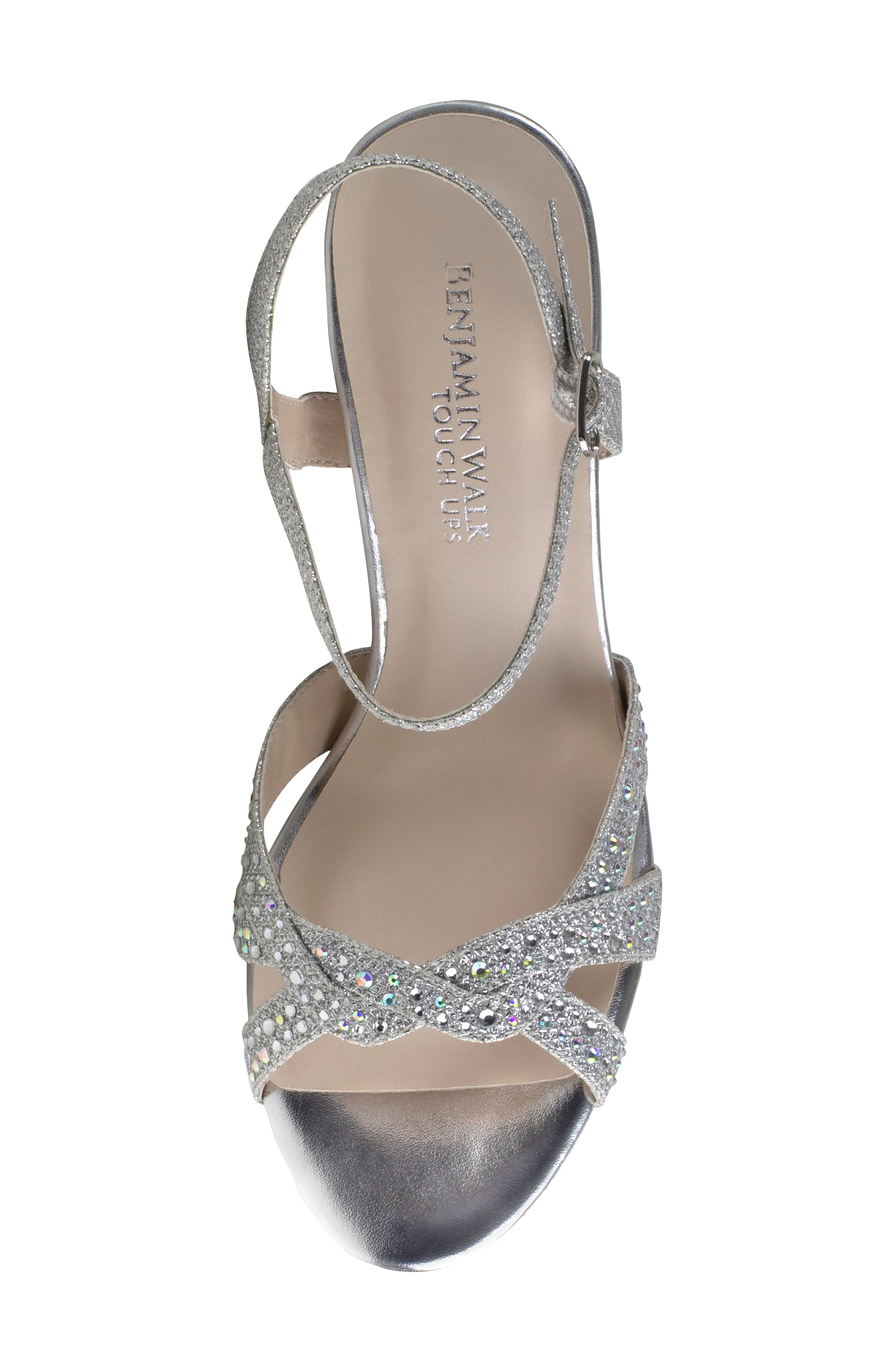 Touch Ups Ava Ankle Strap Sandal, Alternate, color, Silver