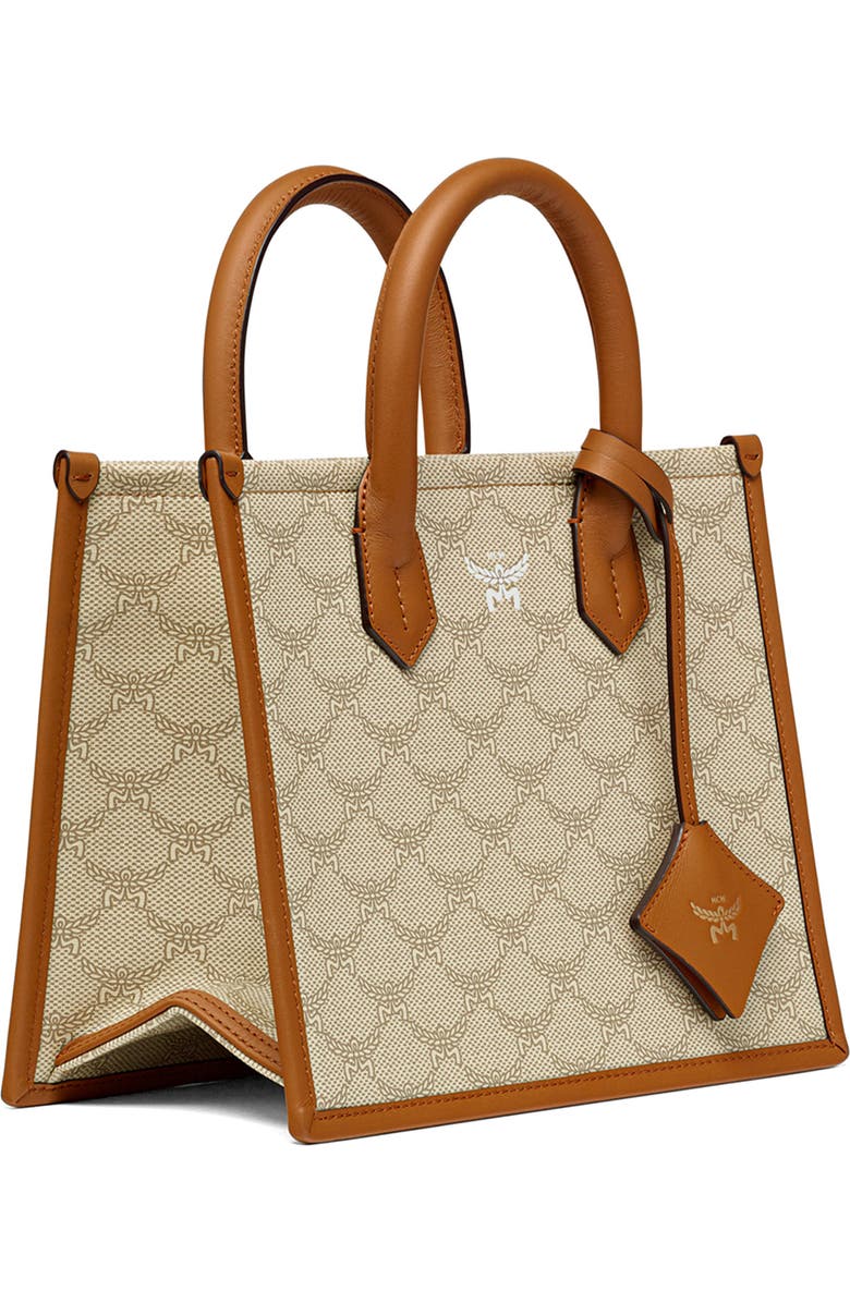 MCM Lauretos Coated Canvas Tote, Alternate, color,