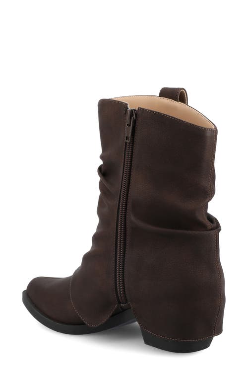 Journee Collection Wynette Slouchy Western Boot In Brown