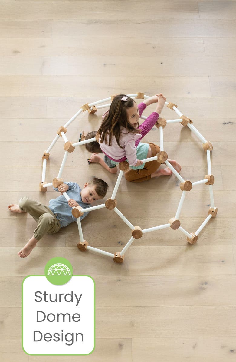 Little Partners Indoor Climbing Gym, Alternate, color, Soft White With Natural