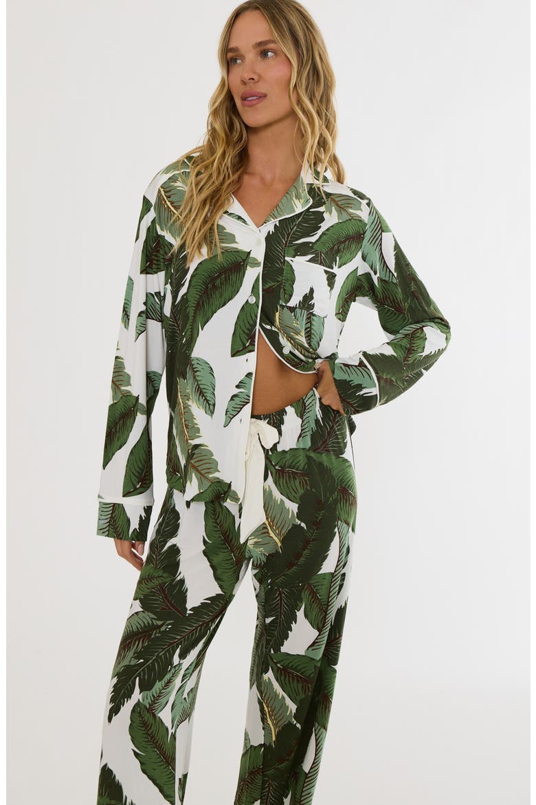 Livy & Connie Pajamas, Alternate, color, BANANA PALMS