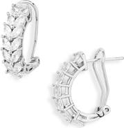 NORDSTROM RACK Marquise Cubic Zirconia Half Hoop Earrings