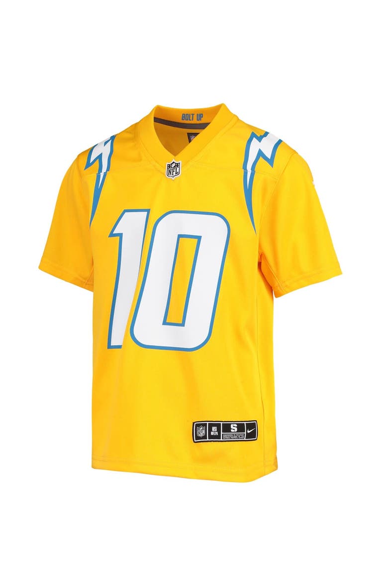 Youth Nike Justin Herbert Gold Los Angeles Chargers Inverted Team Game Jersey, Alternate, color, Gold