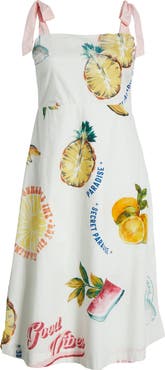 SUGARLIPS Zahra Island Print Sundress