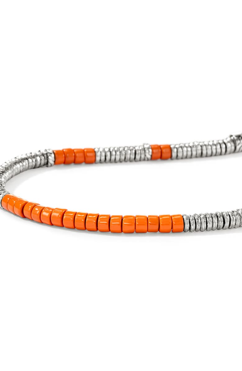 John Hardy Heishi Bracelet, Alternate, color, Silver/ Orange