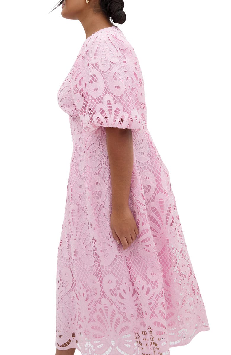 City Chic Kylee Lace Maxi Dress, Alternate, color, Soft Rose