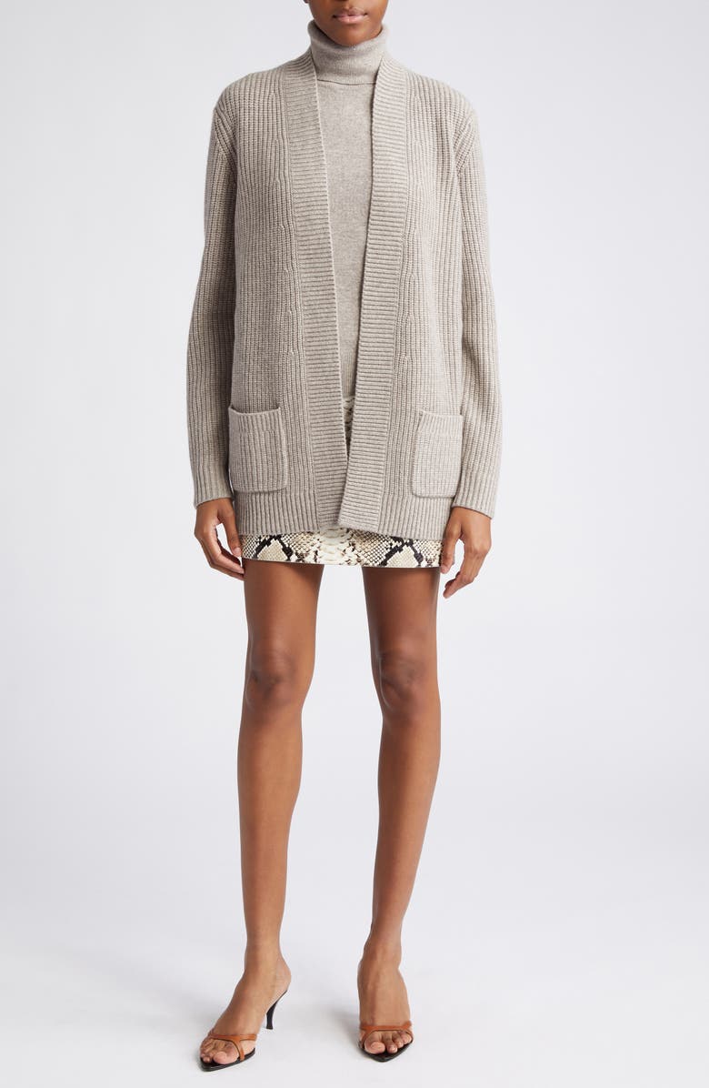 Michael Kors Collection Shaker Cashmere Cardigan, Alternate, color, 